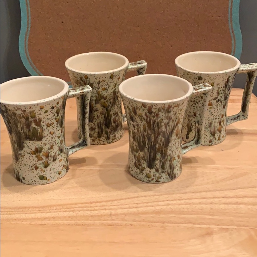 Unique vintage handmade mug set